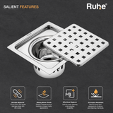 Fire Flat Cut Floor Drain with Cockroach Trap