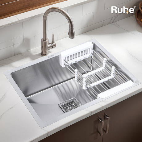 Handmade Single Bowl 304-Grade  Kitchen Sink (21 x 18 x 10 Inches) - by Ruhe