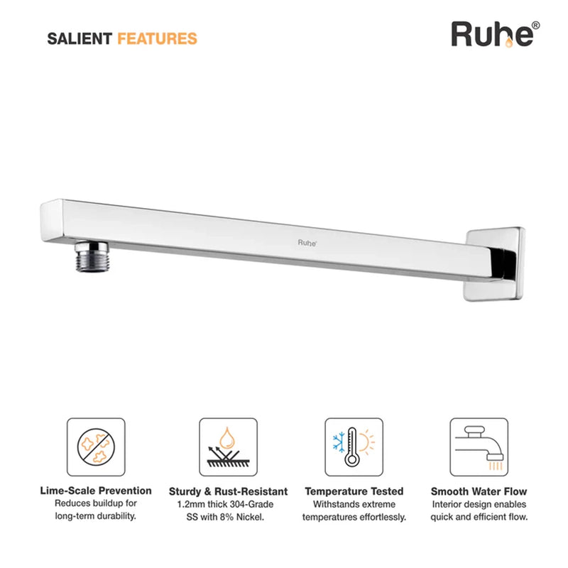 Square 304-Grade Shower Arm