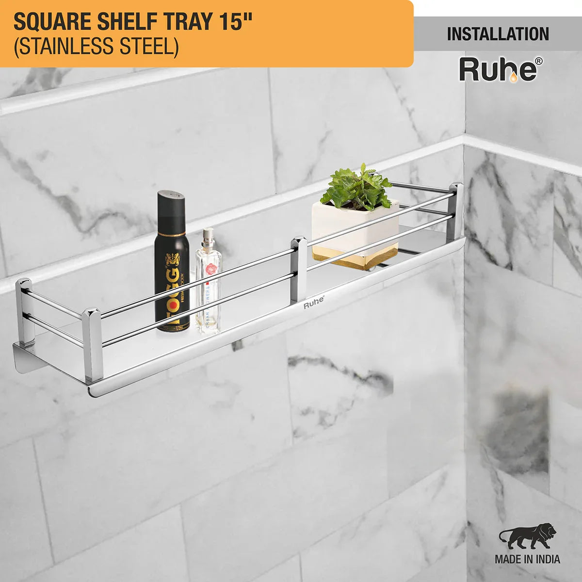 Square Stainless Steel Shelf Tray