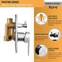 Pristine Brass Single Lever 2-Inlet Diverter Full Set