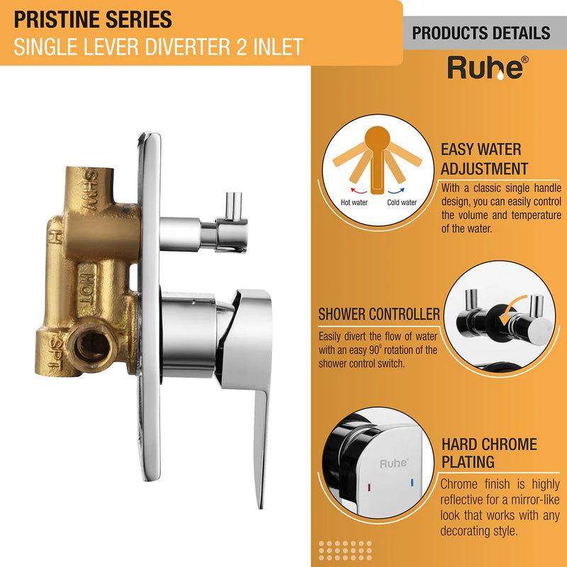 Pristine Single Lever 2-inlet Diverter (Complete Set) - by Ruhe