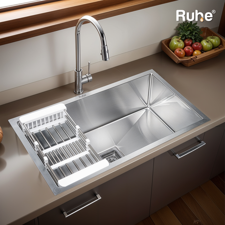 Handmade Single Bowl 304-Grade  Kitchen Sink (32 x 20 x 10 Inches) - by Ruhe