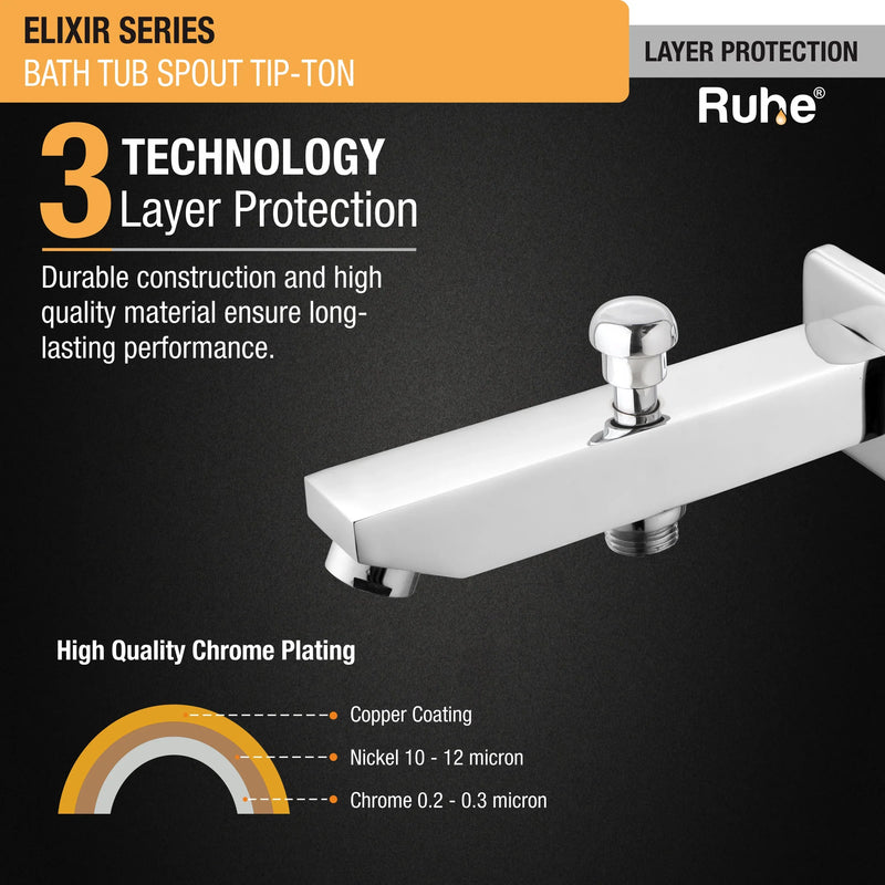 Elixir Bathtub Tap with Tip-Ton Button (Only Spout)