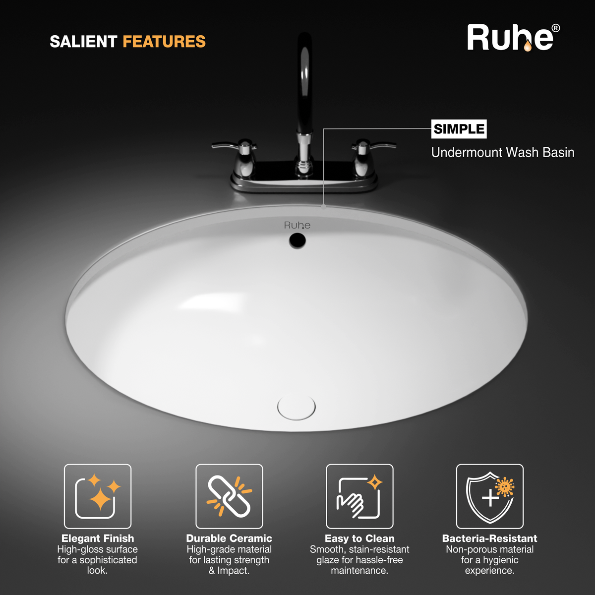 Simple Undermount Wash Basin