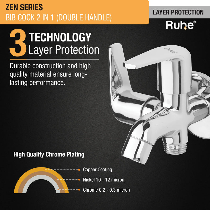Zen Two Way Bib Tap (Double Handle)