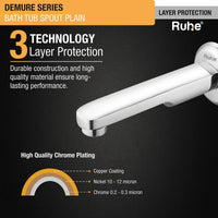 Demure Brass Bathtub Spout – Chrome