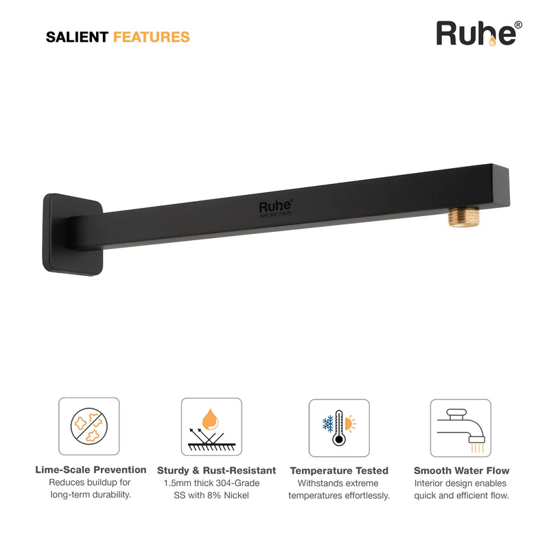 Square 304-Grade Shower Arm