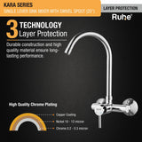 Kara Single Lever Wall-mount Kitchen Sink Mixer Tap with Swivel Spout