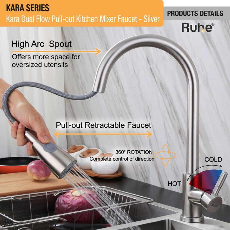 Kara Dual Flow Pull-out Kitchen Faucet