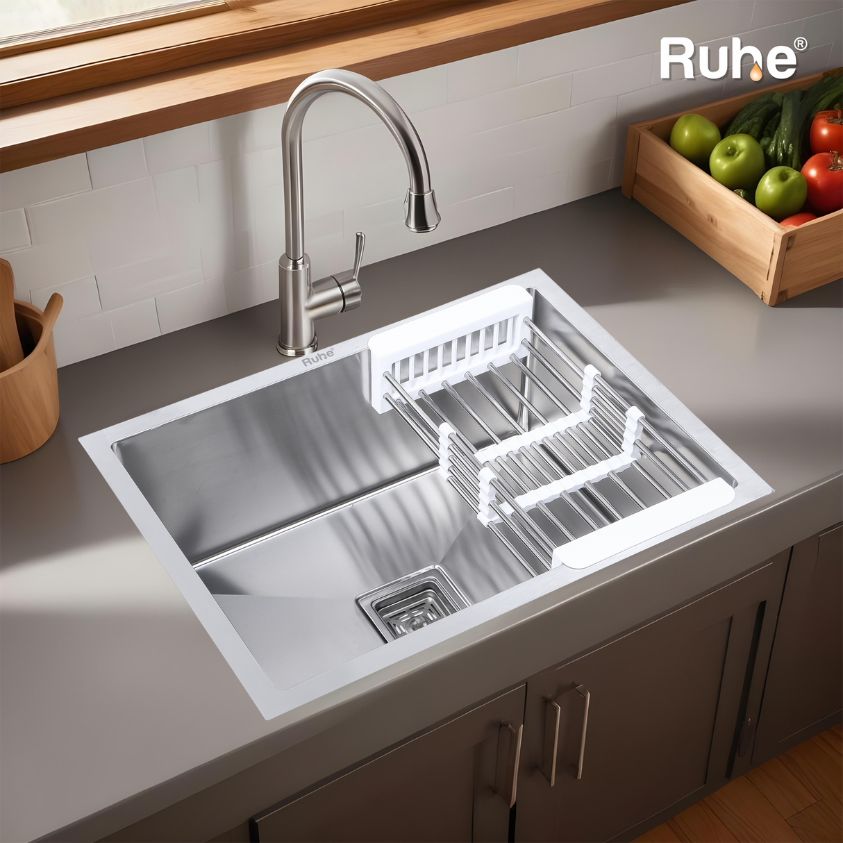 Handmade Single Bowl (24 x 18 x 10 Inches) Kitchen Sink - by Ruhe