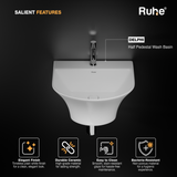 Delphi Half Pedestal Wash Basin (Features)
