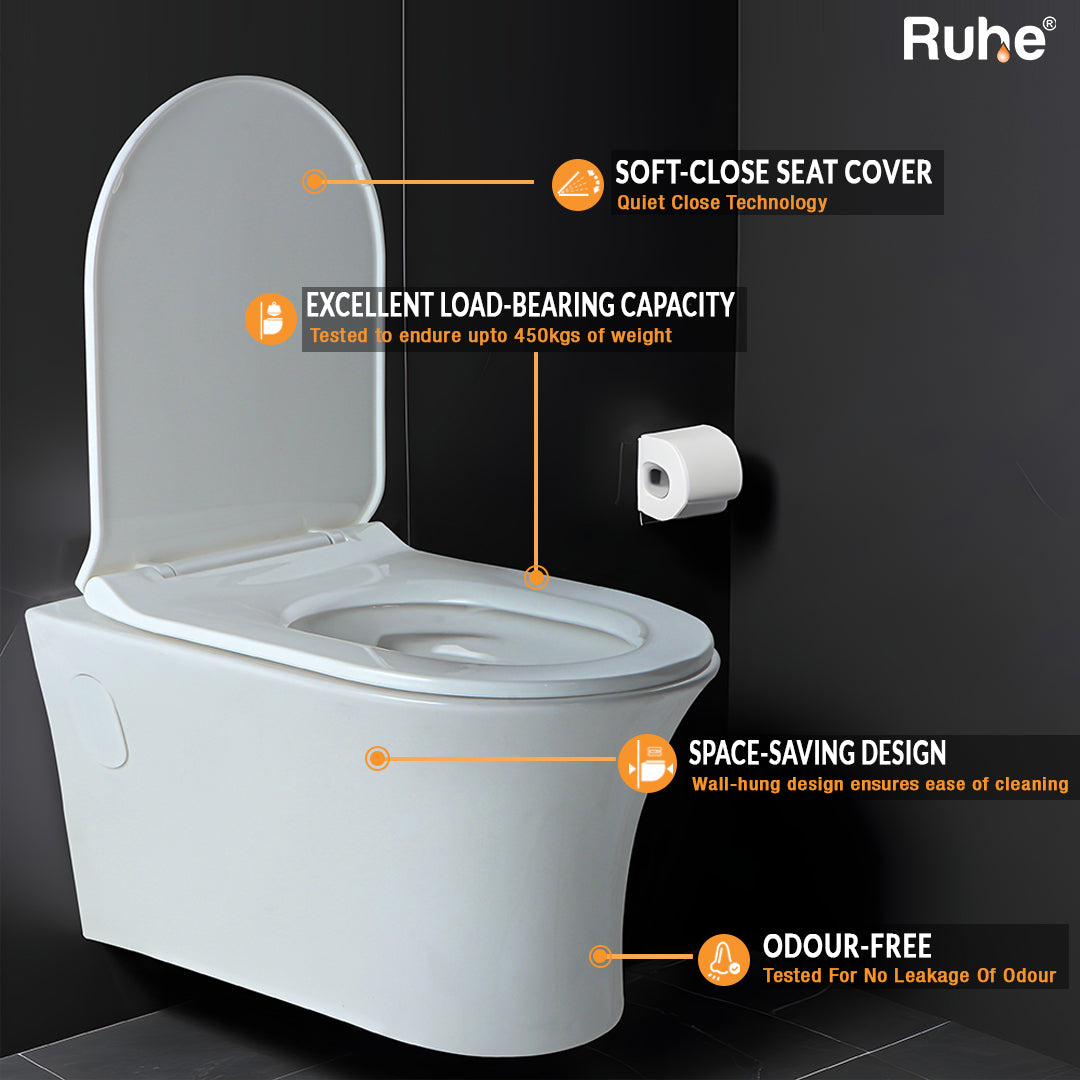 Tera Western Toilet / Commode (Wall-hung EWC) - by Ruhe