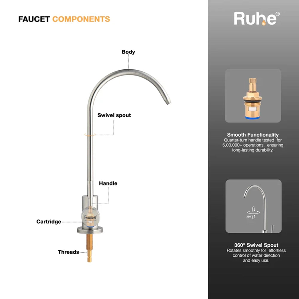 RO Tap/Faucet (304-Grade Stainless Steel) - by Ruhe