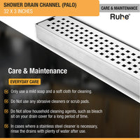 Palo 304-Grade Shower Drain Channel (3 Inches)