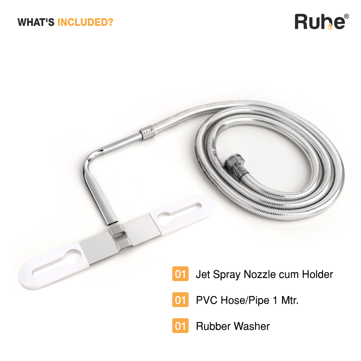 Jet Spray 304-Grade Flat Nozzle with 1 Meter Tube