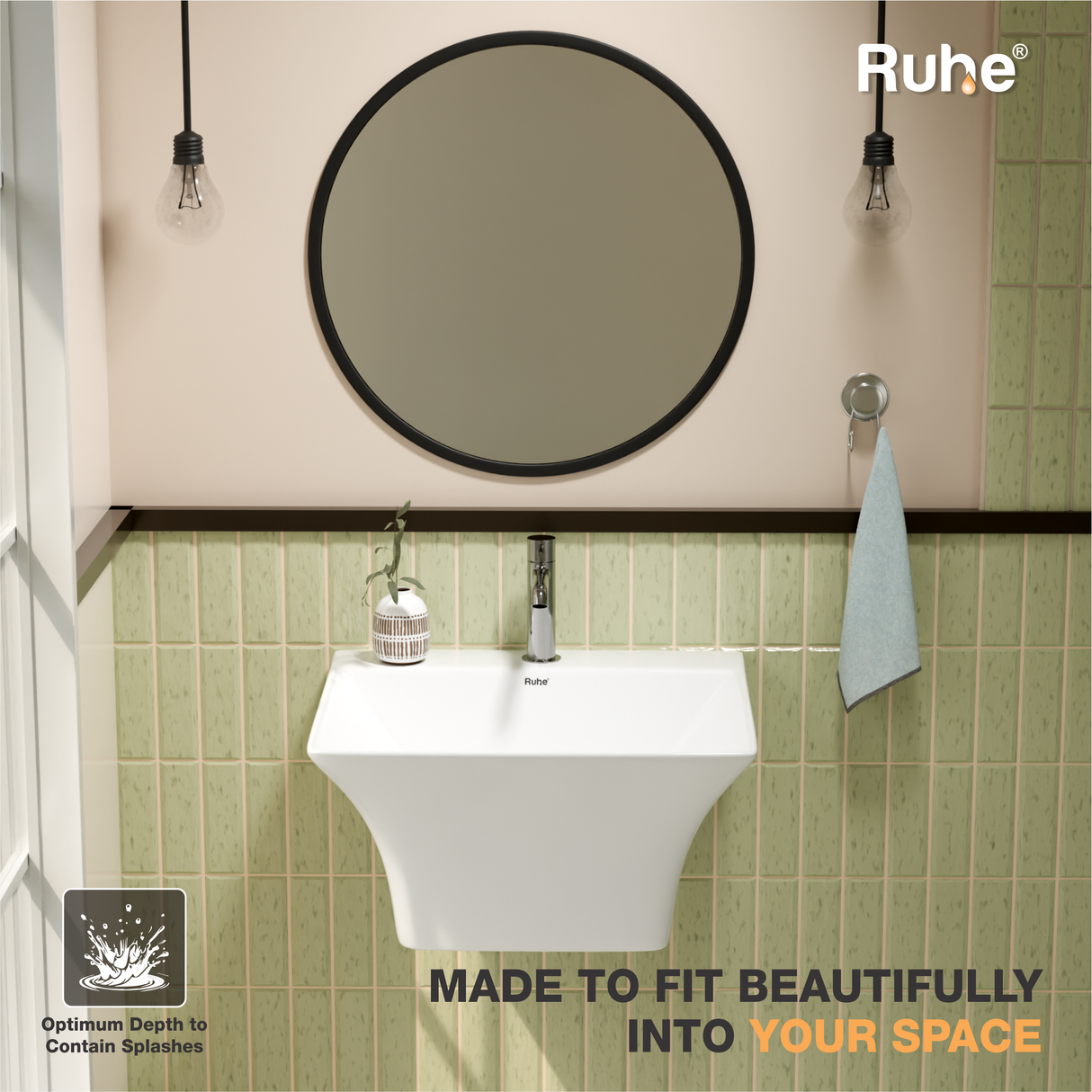 Cielo Half Pedestal Wash Basin