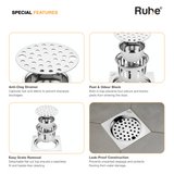 Air Flat Cut Floor Drain with Lock & Cockroach Trap