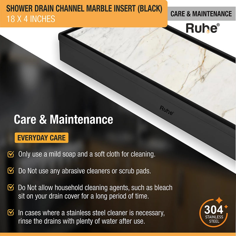 Tile-Insert Shower Drain Channel (4 Inches)