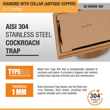 Diamond Square Flat Cut Floor Drain