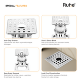 Fire Flat Cut Floor Drain with Cockroach Trap