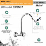Kara Single Lever Wall-mount Kitchen Sink Mixer Tap with Swivel Spout