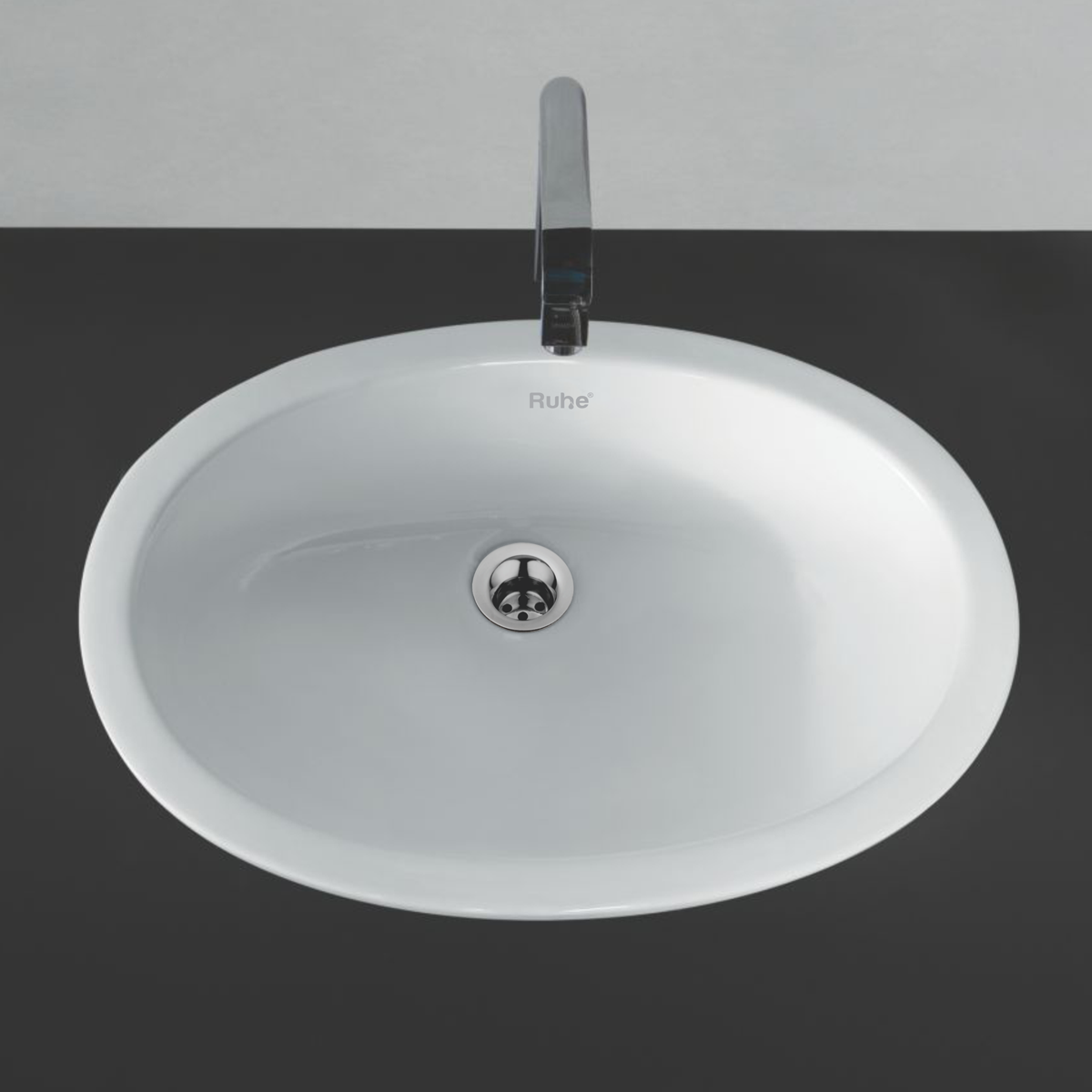 Collar Counter Wash Basin (White) - by Ruhe