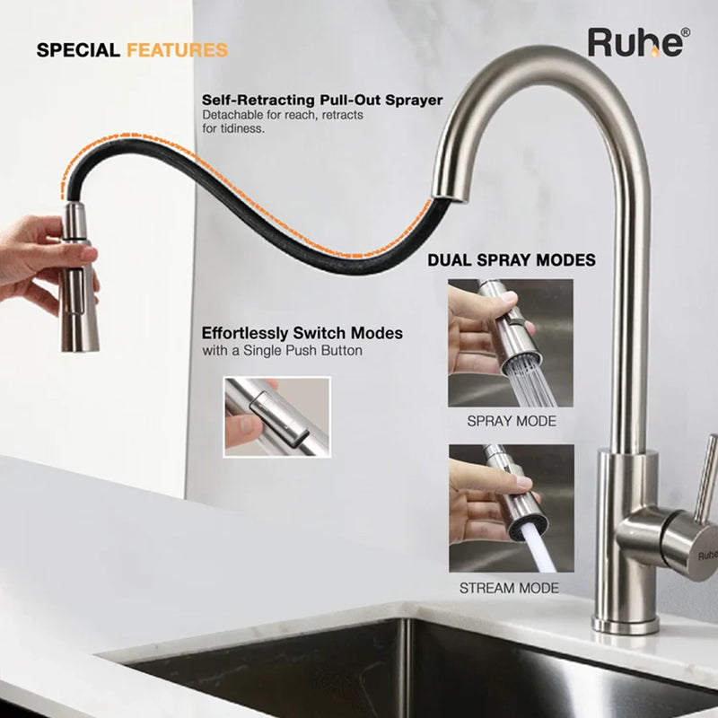 Kara Dual Flow Pull-out Kitchen Mixer Faucet