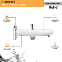 Elixir Brass Bathtub Spout with Diverter Button – Chrome