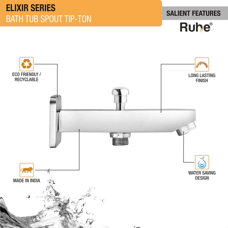 Elixir Bathtub Tap with Tip-Ton Button (Only Spout)