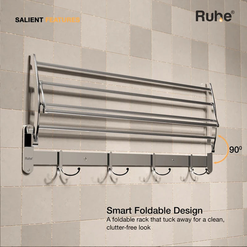 Round Foldable Towel Rack (24 Inches)