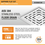 Sapphire Flat Cut Floor Drain