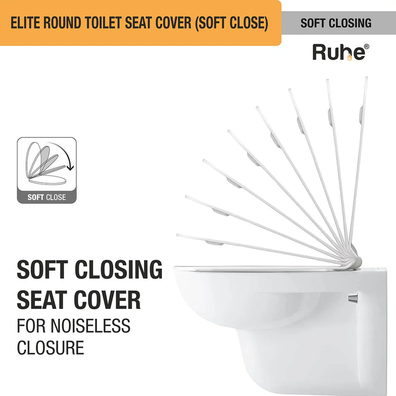 Elite Round Toilet Seat Cover (Soft Close)