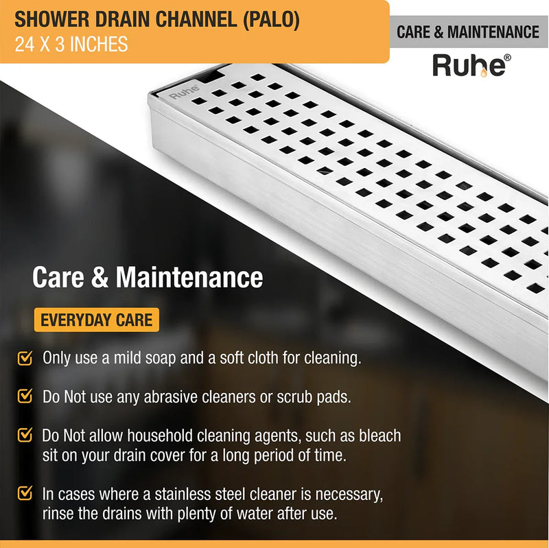 Palo Shower Drain Channel (3 Inches)