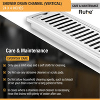 Vertical 304-Grade Shower Drain Channel (4 Inches)