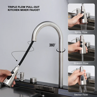 Piano 304-Grade Smart Kitchen Sink with Waterfall (30 x 18 x 9 Inches)