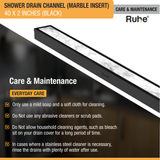 Marble-Insert Shower Drain Channel (2 Inches)