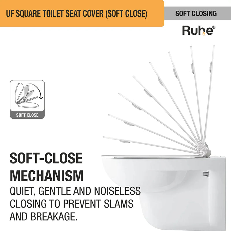 UF Square Toilet Seat Cover (Soft Close)