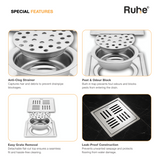 Ruby Square Flat Cut Floor Drain