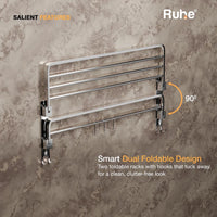 Dual Foldable Towel Rack (24 Inches)