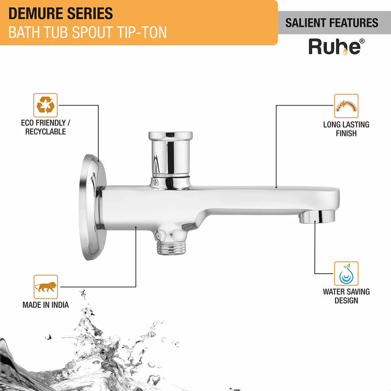 Demure Bathtub Tap with Tip-Ton Button (Only Spout)