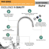 Pavo Deck Mount Wash Basin Mixer Tap with Swivel Spout