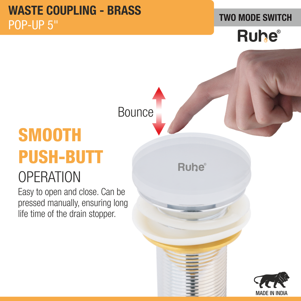 Pop-up Waste Coupling