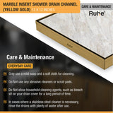 Marble-Insert Shower Drain Channel (12 x 12 Inches)