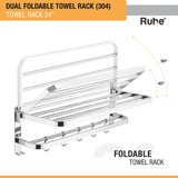 Dual Foldable 304-Grade Towel Rack (24 Inches) how to use