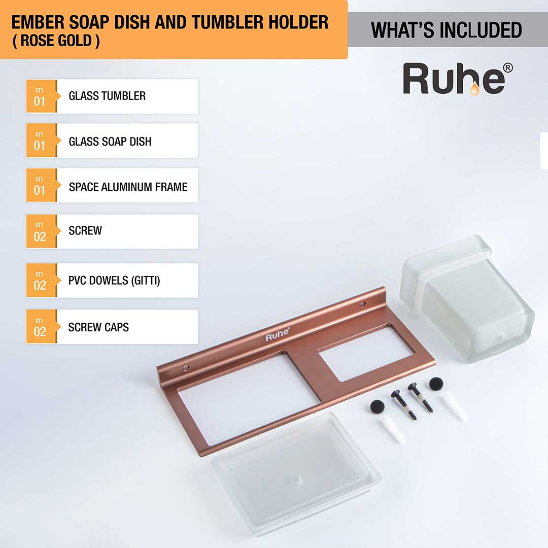 Ember Soap Dish and Tumbler Holder (Rose Gold) – by Ruhe