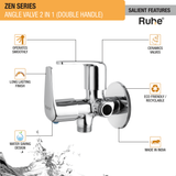 Zen Two Way Angle Valve (Double Handle) - by Ruhe