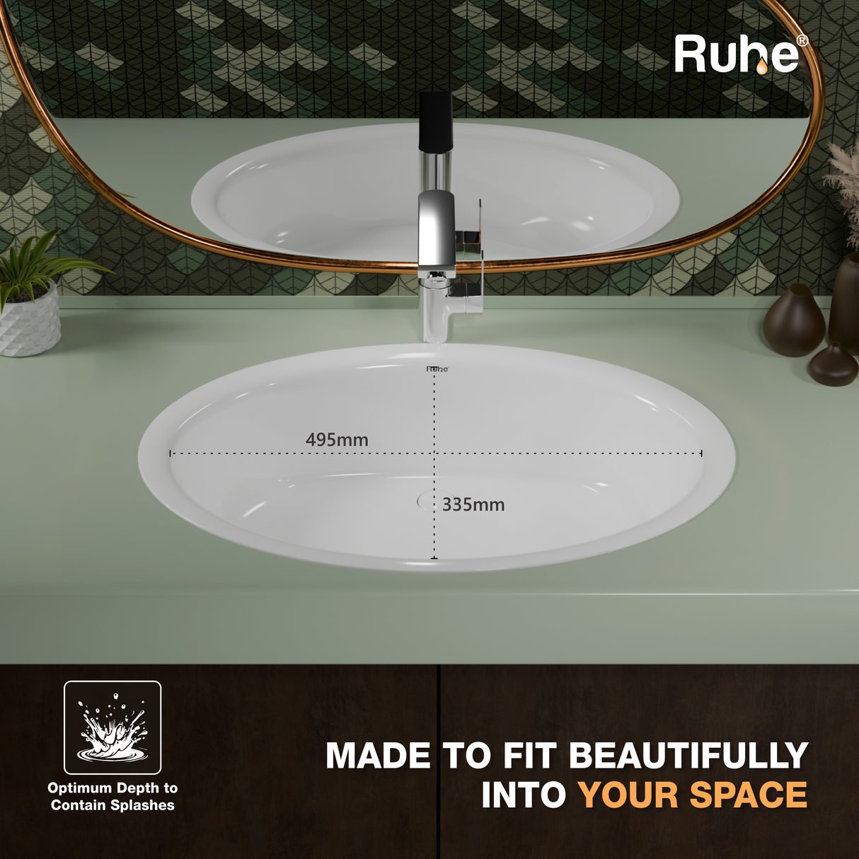 Collar Undermount Wash Basin