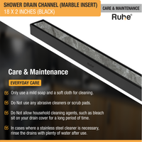 Marble-Insert Shower Drain Channel Coloured (2 Inches)