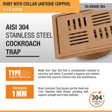 Ruby Square Flat Cut Floor Drain